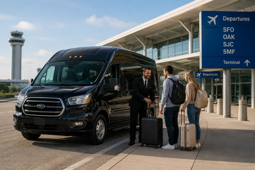 Vacaville Airport Shuttle providing reliable airport transportation to SFO SMF OAK and SJC airports